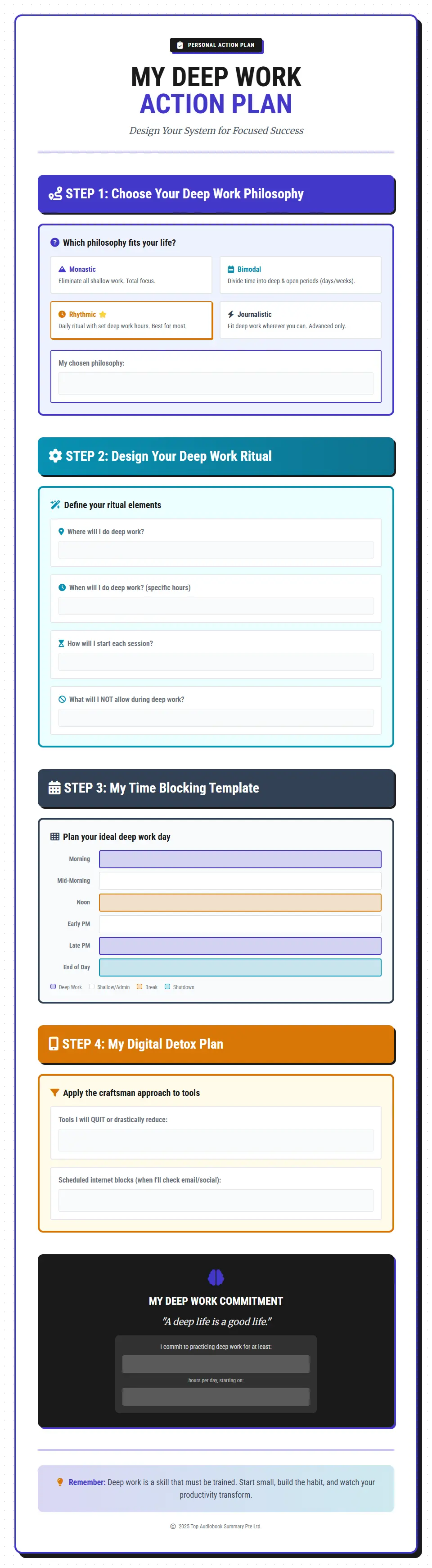 Personal Action Plan Preview